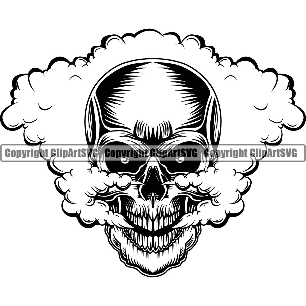 Skull Head Skeleton Face Scary Skull Evil Kill Killer Dead Head Smoke ...