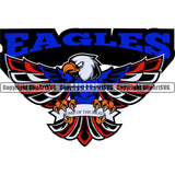 Eagle Eagles Ameircan Bald USA America Bird Animal Wings Flying Freedom Mascot Wildlife Sports School Team Game Fantasy eSport Animal Emblem Badge Logo Symbol Tattoo Combo Color Logo Symbol Clipart SVG