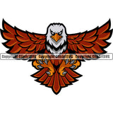 Eagle Eagles Ameircan Bald USA America Bird Animal Wings Flying Freedom Wildlife Sports Game School Team Mascot Fantasy eSport Animal Emblem Badge Logo Symbol Tattoo Color Logo Symbol Clipart SVG