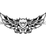 Eagle Eagles Ameircan Bald USA America Bird Animal Wings Flying Freedom Wildlife Sports School Team Mascot Game Fantasy eSport Animal Emblem Badge Logo Symbol Tattoo Logo Symbol Black Clipart SVG