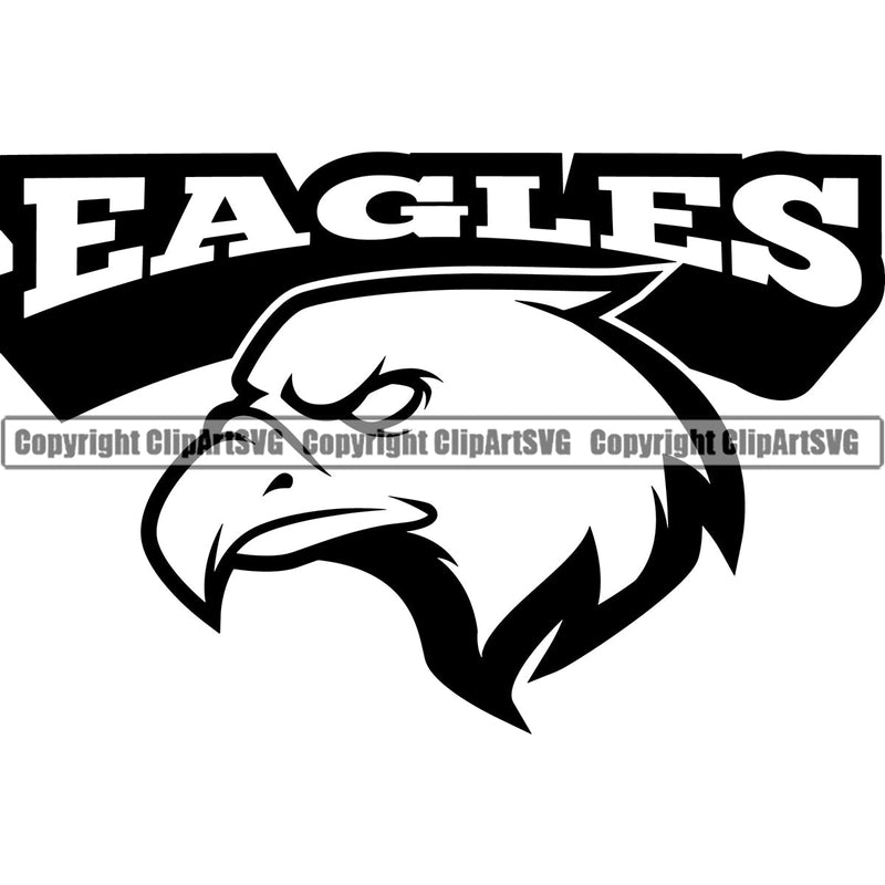 Eagle Eagles Ameircan Bald USA America Bird Animal Wings Flying Freedom Wildlife Sports School Team Mascot Game Fantasy eSport Animal Emblem Badge Logo Symbol Tattoo Combo Black Logo Symbol Clipart SVG