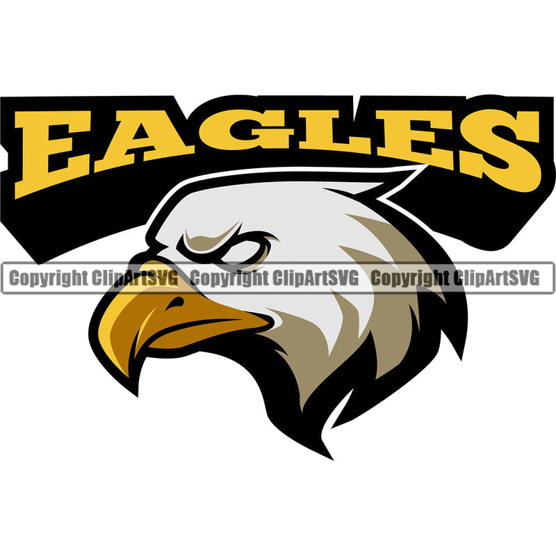 Eagle Eagles Ameircan Bald USA America Bird Animal Wings Flying Freedom Wildlife Sports School Team Mascot Game Fantasy eSport Animal Emblem Badge Logo Symbol Tattoo Combo Color Logo Symbol Clipart SVG