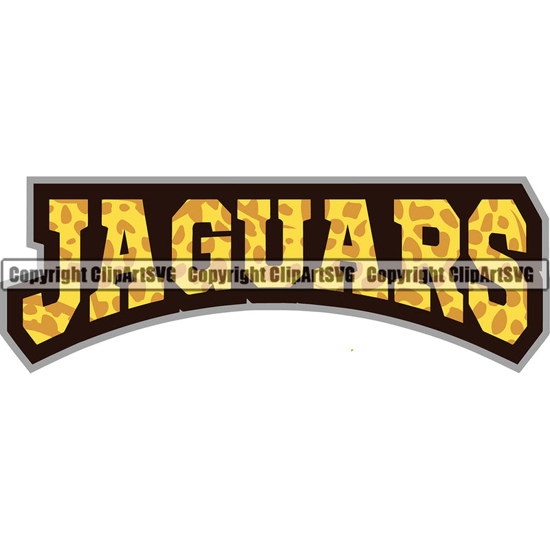 Jaguar Jaguars Wild Big Cat Wildlife Predator Beast Cheetah Leopard Jungle Nature Zoo Sports School Team Mascot Fantasy Game eSport Animal Emblem Badge Logo Symbol Tattoo Text Word Typography Lettering Color Logo Symbol Clipart SVG