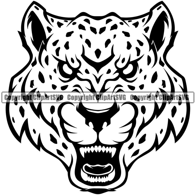 Jaguar Jaguars Wild Big Cat Wildlife Predator Beast Cheetah Leopard Jungle Nature Zoo Sports School Team Mascot Game Fantasy eSport Animal Emblem Badge Logo Symbol Tattoo Color Logo Symbol Clipart SVG