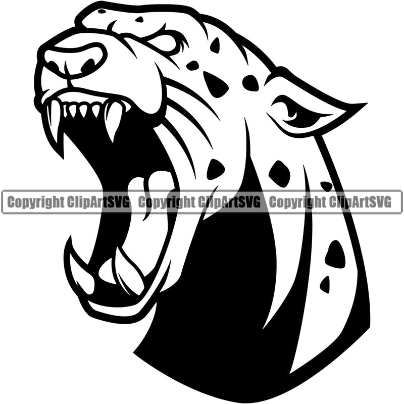 Leopard Leopards Wild Big Cat Wildlife Predator Beast Cheetah Jaguar Jungle Nature Zoo Sports School Team Mascot Animal Game Fantasy eSport Emblem Badge Logo Symbol Tattoo Black Logo Symbol Clipart SVG