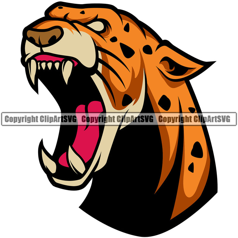 Leopard Leopards Wild Big Cat Wildlife Predator Beast Cheetah Jaguar Jungle Nature Zoo Sports School Team Mascot Game Fantasy eSport Emblem Animal Badge Logo Symbol Tattoo Color Logo Symbol Clipart SVG