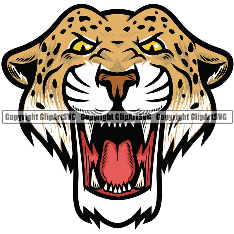 Leopard Leopards Wild Big Cat Wildlife Predator Beast Cheetah Jaguar Jungle Nature Zoo Sports School Team eSport Mascot Game Fantasy Animal Emblem Badge Logo Symbol Tattoo Color Logo Symbol Clipart SVG