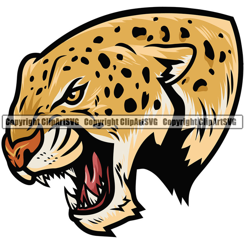 Leopard Leopards Wild Big Cat Wildlife Predator Beast Cheetah Jaguar Jungle Nature Zoo Game Sports School Team Mascot Fantasy eSport Animal Emblem Badge Logo Symbol Tattoo Color Logo Symbol Clipart SVG