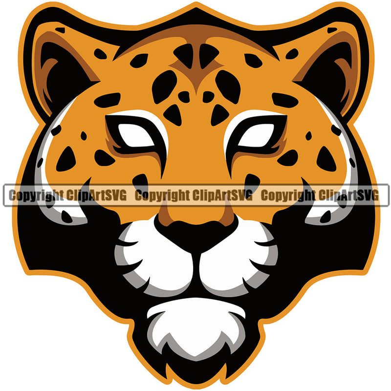Leopard Leopards Wild Big Cat Wildlife Predator Beast Cheetah Jaguar Jungle Nature Zoo Sports School Team Mascot Game Fantasy eSport Animal Emblem Badge Logo Symbol Tattoo Color Logo Symbol Clipart SVG