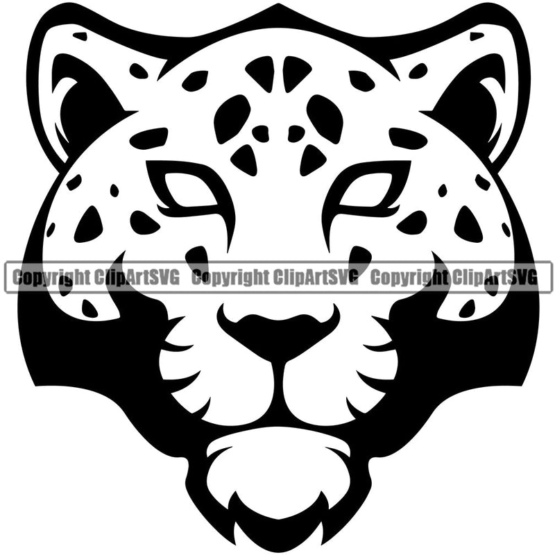 Leopard Leopards Wild Big Cat Wildlife Predator Beast Cheetah Jaguar eSport Jungle Nature Zoo Sports School Team Mascot Game Fantasy Animal Emblem Badge Logo Symbol Tattoo Black Logo Symbol Clipart SVG
