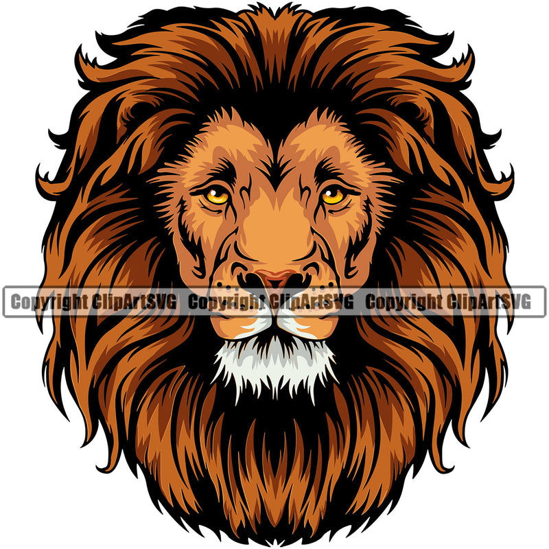 Lion Lions Wild Big Cat Wildlife Predator Beast King Of The Jungle Nature Zoo Sports School Team Mascot Game Fantasy eSport Animal Emblem Logo Symbol Badge Tattoo Color Logo Symbol Clipart SVG