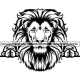 Lion Lions Wild Big Cat Wildlife Predator Beast King Of The Jungle Nature Zoo Sports School Team Mascot Game Fantasy eSport Animal Emblem Badge Logo Symbol Tattoo Logo Symbol Black Clipart SVG