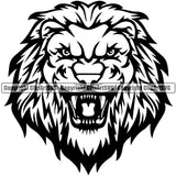 Lion Lions Wild Big Cat Wildlife Predator Beast King Of The Jungle Nature Zoo Sports School Team Mascot Game Fantasy eSport Animal Emblem Badge Logo Symbol Tattoo Black Logo Symbol Clipart SVG