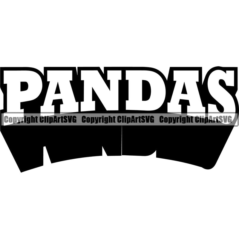 Panda Pandas Nature Wildlife Animal Bear Wild Sports School Team Mascot Game Fantasy eSport Animal Emblem Logo Symbol Tattoo Text Word Typography Lettering Badge Color Logo Symbol Clipart SVG