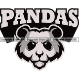 Panda Pandas Nature Wildlife Animal Bear Wild Sports School Team Mascot Game Fantasy eSport Animal Badge Emblem Logo Symbol Tattoo Text Word Typography Lettering Color Logo Symbol Clipart SVG