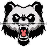 Panda Pandas Nature Wildlife Animal Bear Wild Sports School Team Animal Mascot Game Fantasy eSport Emblem Badge Logo Symbol Tattoo Color Logo Symbol Clipart SVG