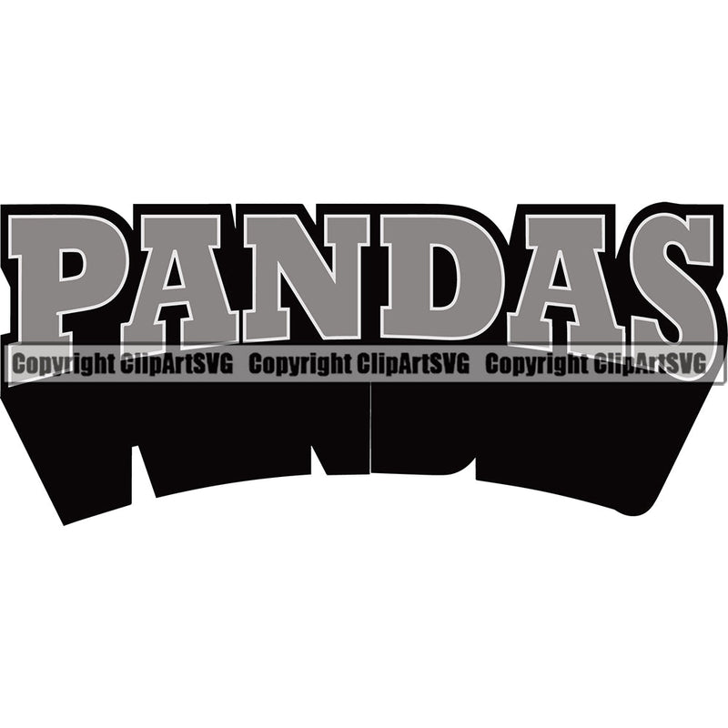 Panda Pandas Nature Wildlife Animal Bear Wild Sports School Team Mascot Game Fantasy eSport Emblem Animal Badge Logo Symbol Tattoo Text Word Typography Lettering Color Logo Symbol Clipart SVG