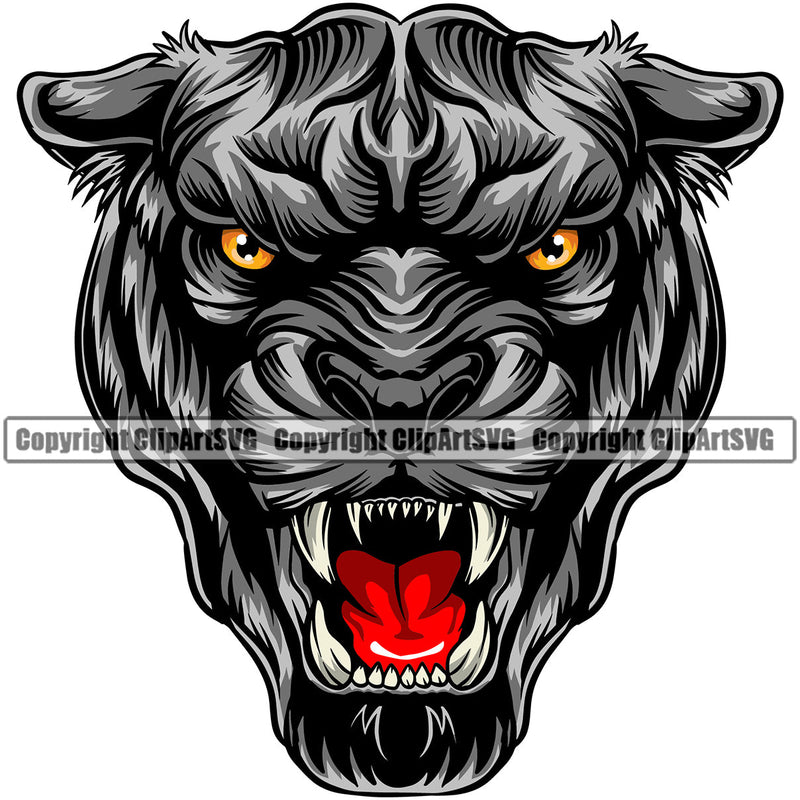 Panther Panthers Sports Team Mascot Game Fantasy Mascots eSport Wild Big Cat Wildlife Predator Beast Animal Emblem Badge Red Logo Symbol Clipart SVG