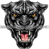 Panther Panthers Sports Team Mascot Game Fantasy Mascots eSport Wild Big Cat Wildlife Predator Beast Animal Emblem Badge Color Logo Symbol Clipart SVG