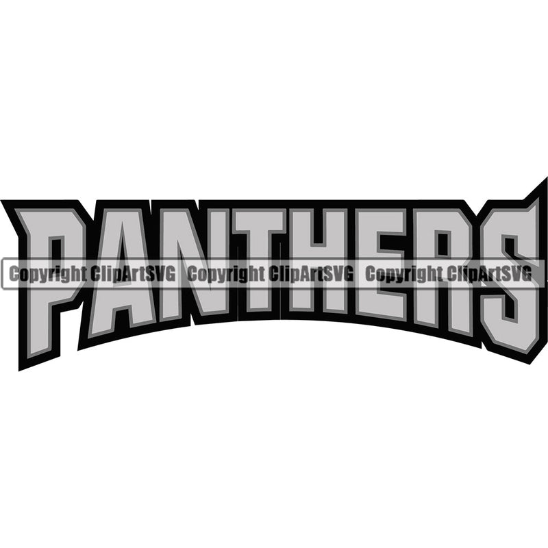 Panther Panthers Sports Team Mascot Game Fantasy Mascots eSport Wild Big Cat Wildlife Predator Beast Animal Emblem Badge Color Logo Text Symbol Text Word Typography Lettering Clipart SVG