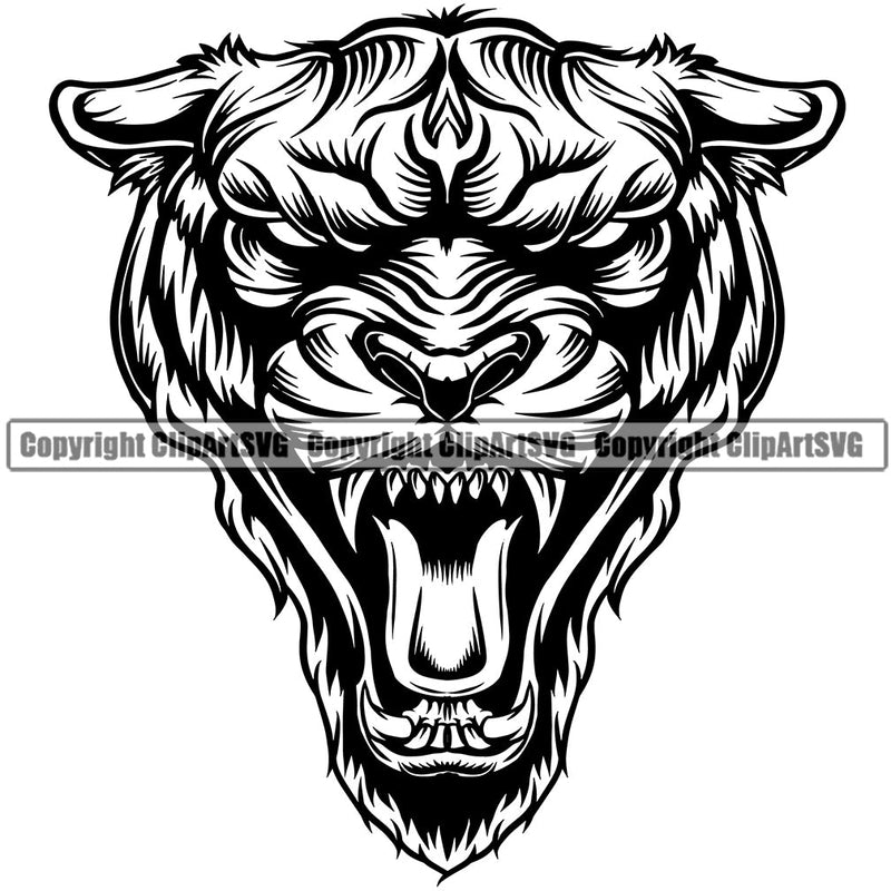 Panther Panthers Sports Team Mascot Game Fantasy Mascots eSport Wild Big Cat Wildlife Predator Beast Animal Emblem Badge Grey Logo Symbol Clipart SVG