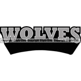 Wolf Wolves Sports Team Mascot Game Fantasy Mascots eSport Emblem Badge Color Animal Logo Symbol Text Word Typography Lettering Clipart SVG
