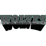 Wolf Wolves Sports Team Mascot Game Fantasy Mascots eSport Animal Emblem Badge Color Text Logo Symbol Text Word Typography Lettering Clipart SVG