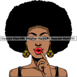 Black Woman African American Female Nubian Queen Lady Cartoon Character Girl Head Face Portrait Jewels Comics Jewelry Art Silhouette Design Logo Clipart SVG