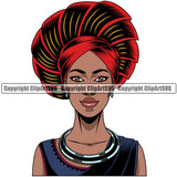 Black Woman African American Nubian Female Queen Lady Cartoon Character Girl Head Face Portrait Model Hair Afro Braid Turban Dress Jewelry Art Color Design Logo Clipart SVG