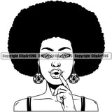 Black Woman African American Female Nubian Queen Lady Cartoon Character Girl Head Face Portrait Jewels Comics Jewelry Silhouette Art Design Logo Clipart SVG