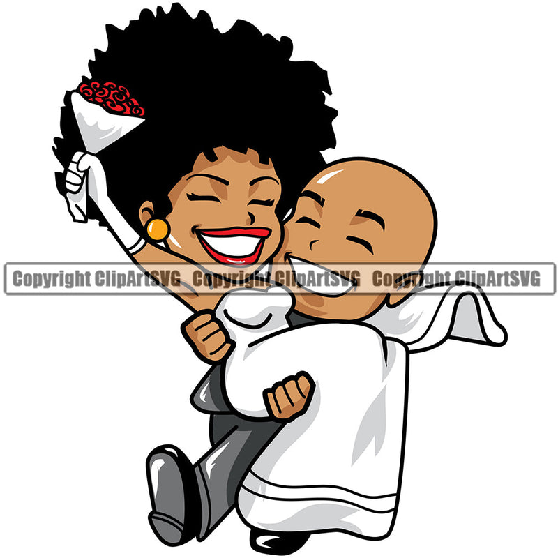 Black Woman African American Female Nubian Queen Lady Cartoon Character Girl Head Face Portrait Cute Hair Afro Big Eyes Lola Sexy Married Couple Silhouette Art Design Logo Clipart SVG