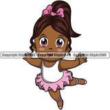 Black Woman Baby Ballerina Ballet Dancer African American Female Nubian Lady Cartoon Character Girl Queen Head Face Portrait Cute Hair Afro Big Eye Sexy Pose Fashion Quote Silhouette Art Design Logo Clipart SVG