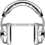 DJ Disc Jockey Music Vinyl Turntable Record Player Mixer Mixing Spin Spinning Scratch Scratching Album Club Sound Radio Dee Jay Stereo Beat Maker Headphone Silhouette Art Design Logo Clipart SVG