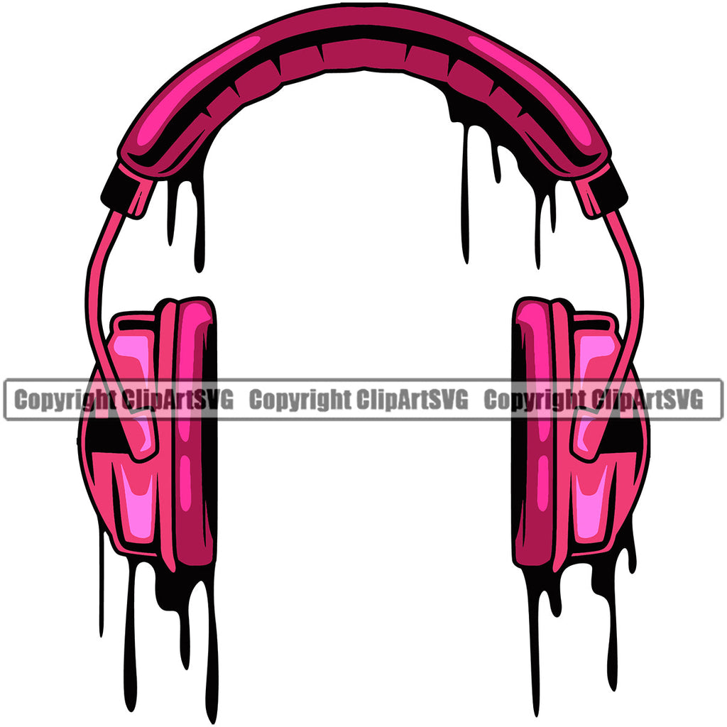 DJ Disc Jockey Music Vinyl Turntable Record Player Mixer Mixing Spin Spinning Scratch Scratching Album Club Sound Radio Dee Jay Stereo Beat Maker Headphone Drip Dripping Melt Melting Color Art Design Logo Clipart SVG