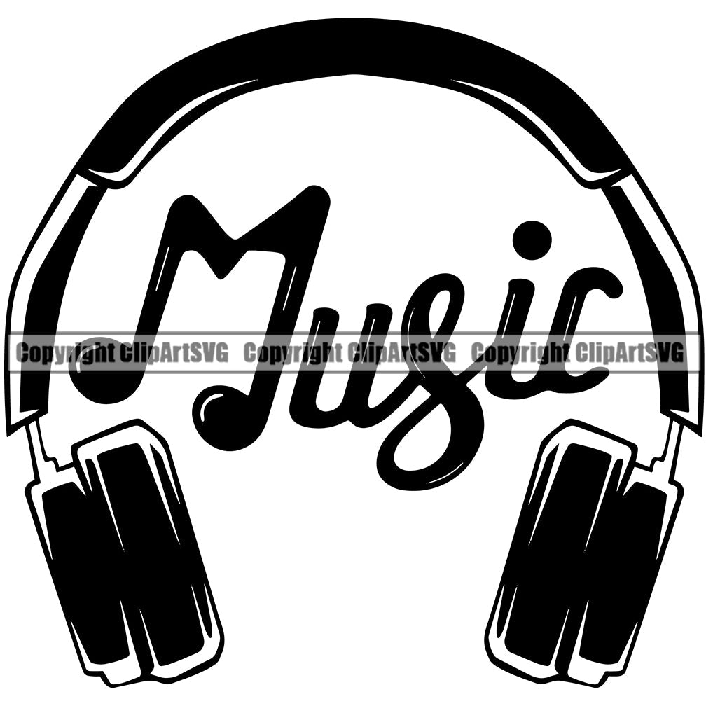 DJ Disc Jockey Music Vinyl Turntable Record Player Mixer Mixing Spin Spinning Scratch Scratching Album Club Sound Radio Dee Jay Stereo Beat Maker Headphones Wave Wireless Bluetooth Studio Headset Concept Text Silhouette Art Design Logo Clipart SVG