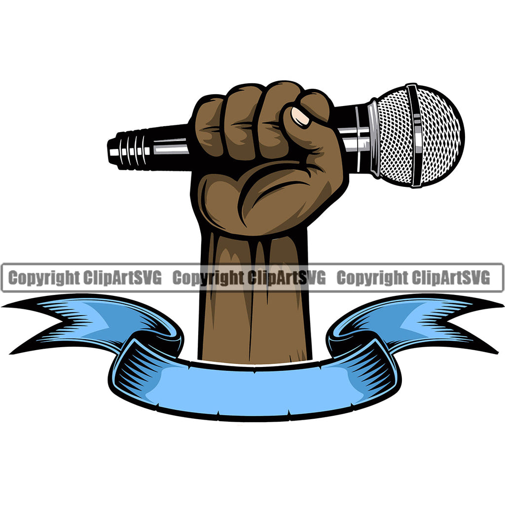 Microphone and speakers rap music emblem Vector Image