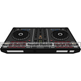 DJ Disc Jockey Music Vinyl Turntable Record Player Mixer Mixing Spin Spinning Scratch Scratching Album Club Sound Radio Dee Jay Stereo Beat Maker Setup Modern Cd Compact Audio Color Art Design Logo Clipart SVG