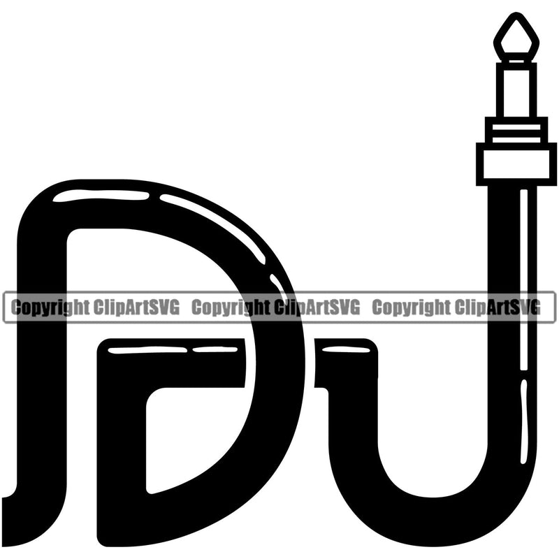 DJ Disc Jockey Music Vinyl Turntable Record Player Mixer Mixing Spin Spinning Scratch Scratching Album Club Radio Sound Dee Jay Stereo Beat Maker Audio Plug Cord Cable Art Silhouette Design Logo Clipart SVG
