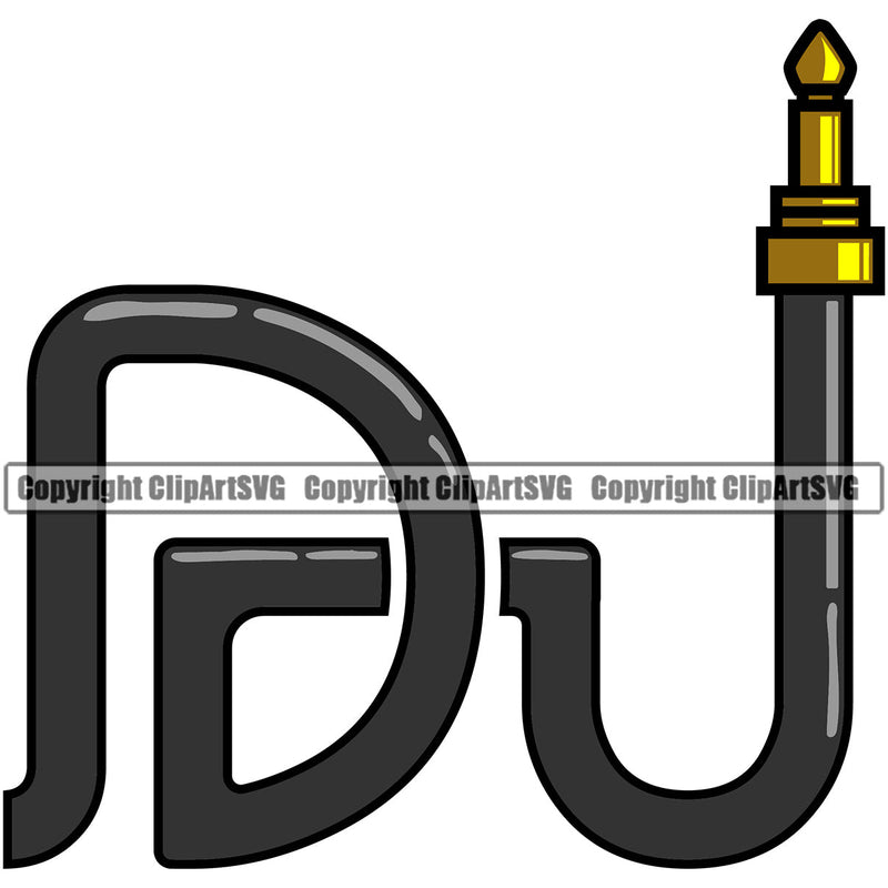 DJ Disc Jockey Music Vinyl Turntable Record Player Mixer Mixing Spin Spinning Scratch Scratching Album Club Sound Radio Dee Jay Stereo Beat Maker Audio Plug Cord Cable Art Color Design Logo Clipart SVG