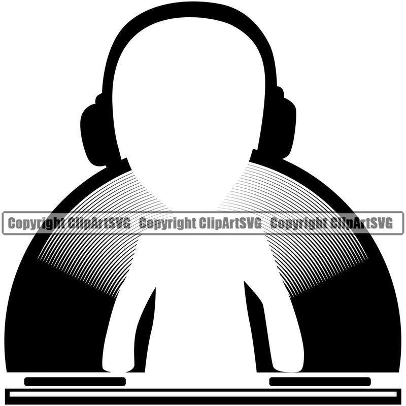 DJ Disc Jockey Music Vinyl Turntable Record Player Mixer Mixing Spin Spinning Scratch Scratching Album Club Sound Radio Dee Jay Stereo Beat Maker Hits Smash Break Art Silhouette Design Logo Clipart SVG