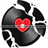 DJ Disc Jockey Music Vinyl Record Breaking Apart Broken Explode Exploding Turntable Player Mixer Mixing Spin Spinning Scratch Scratching Album Club Sound Radio Dee Jay Stereo Beat Maker Night Life Color Art Design Logo Clipart SVG