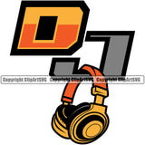 DJ Disc Jockey Music Vinyl Turntable Record Player Mixer Mixing Spin Spinning Scratch Scratching Album Club Sound Radio Dee Jay Stereo Beat Maker Headphones Head Set Color Art Design Logo Clipart SVG