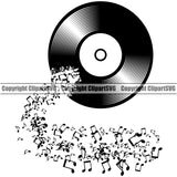 DJ Disc Jockey Music Vinyl Turntable Record Player Mixer Mixing Spin Spinning Scratch Scratching Album Club Sound Radio Dee Jay Stereo Beat Maker Love Music Notes Breaking Away Concept Silhouette Art Design Logo Clipart SVG