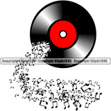 DJ Disc Jockey Music Vinyl Turntable Record Player Mixer Mixing Spin Spinning Scratch Scratching Album Club Sound Radio Dee Jay Stereo Beat Maker Love Music Notes Breaking Away Concept Color Art Design Logo Clipart SVG