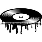 DJ Disc Jockey Music Vinyl Turntable Record Player Mixer Mixing Spin Spinning Scratch Scratching Album Club Sound Radio Dee Jay Stereo Beat Maker Dripping Drip Color Art Design Logo Clipart SVG