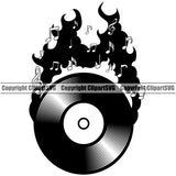 DJ Disc Jockey Music Vinyl Turntable Record Player Mixer Mixing Spin Spinning Scratch Scratching Album Club Sound Radio Dee Jay Stereo Beat Maker Hot Hit Fire Flame Notes Night Py Silhouette Art Design Logo Clipart SVG