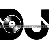 DJ Disc Jockey Music Vinyl Turntable Record Player Mixer Mixing Spin Spinning Scratch Scratching Album Club Sound Radio Dee Jay Stereo Beat Maker Color Art Design Logo Clipart SVG