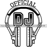 DJ Disc Jockey Music Vinyl Turntable Record Player Mixer Mixing Spin Spinning Scratch Scratching Album Club Sound Radio Jay Stereo Dee Beat Maker Headphones Color Art Design Logo Clipart SVG