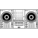 DJ Disc Jockey Music Vinyl Turntable Record Player Mixer Mixing Spin Spinning Scratch Scratching Album Club Sound Radio Dee Jay Stereo Beat Maker Retro Setup Art Silhouette Design Logo Clipart SVG