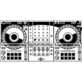 DJ Disc Jockey Music Vinyl Turntable Record Player Mixer Mixing Spin Spinning Scratch Scratching Album Club Sound Radio Dee Jay Stereo Maker Beat Retro Setup Art Silhouette Design Logo Clipart SVG